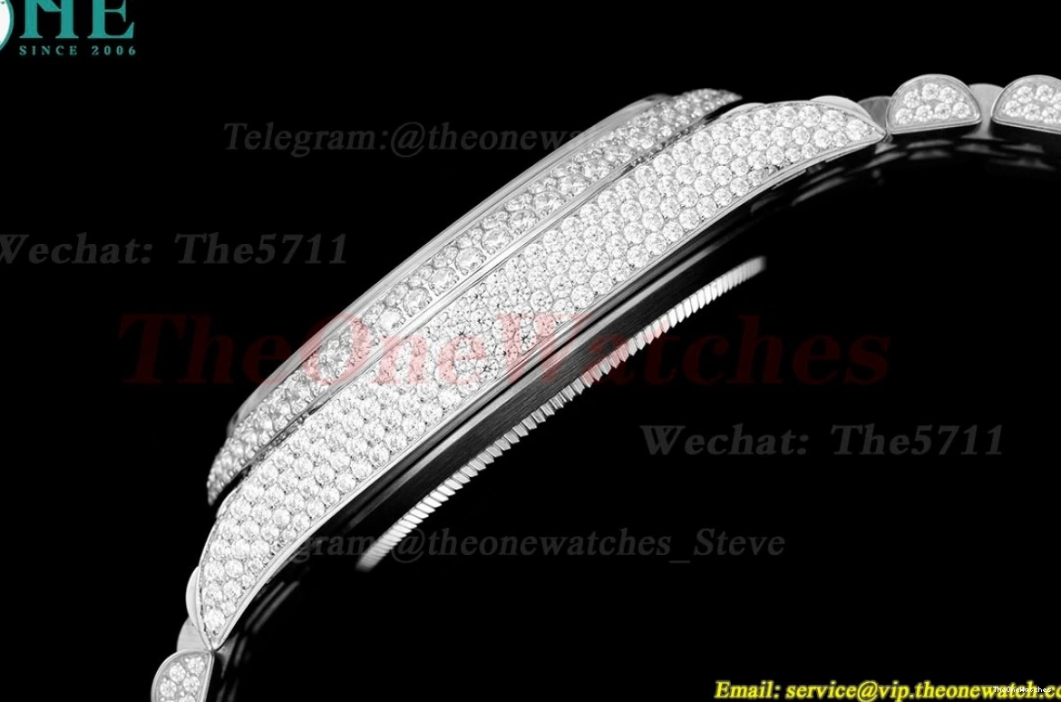 Datejust Full Dia A2824 Arabic 41mm SS Diamonds SS GMF 904L 0227